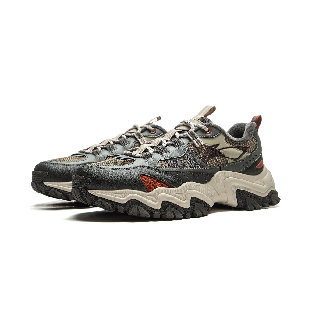 Li Ning Mountain Trek WNTR LOW Cushioning Abrasion Resistant Breathable Low top Casual Shoes Men's Gray AGLV167-2