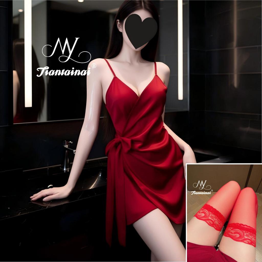 High-End Plus Size Lingerie: Pure Desire Hollow Strap Camisole & Nightgown for Women