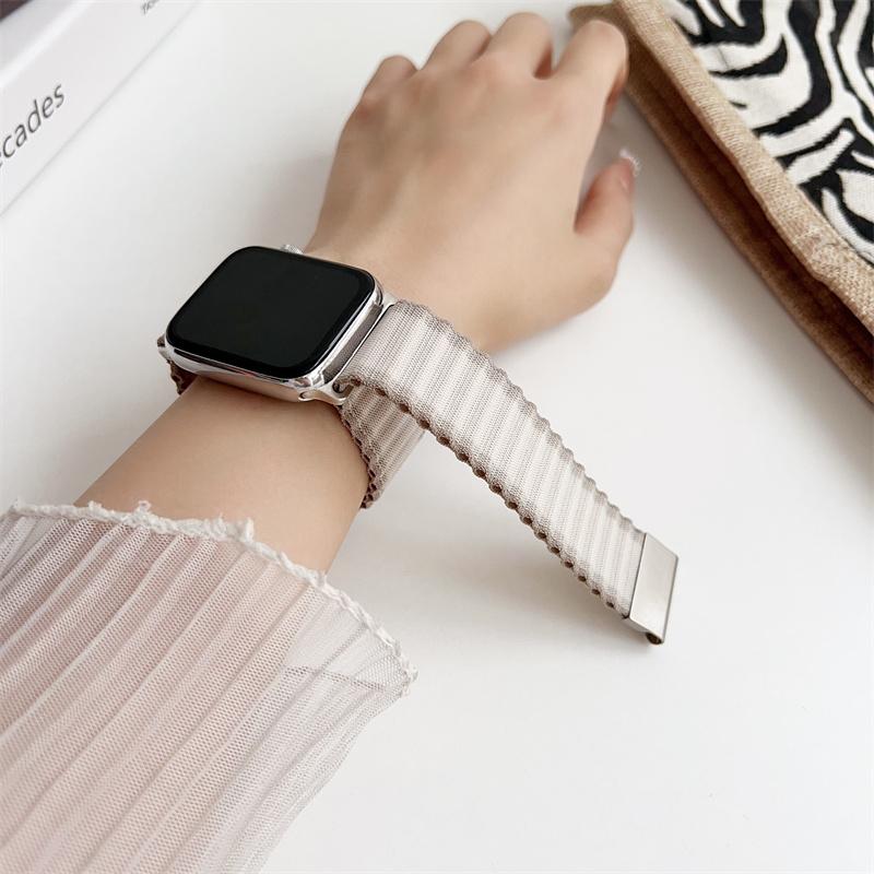 Nylonový řemínek pro Apple Watch 45mm 44mm 40mm 49mm 41mm 42mm 38mm řemínek náramek pásek Correa iWatch Series 4 5 6 Se 7 8 9 ultra Ultra2