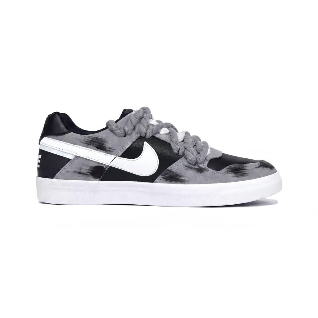 Nike SB Delta Gray Dark Shadow Synthetic Leather Abrasion Resistant Breathable Low top Skateboard Shoes Unisex 942237-010(Team2382--BOX)