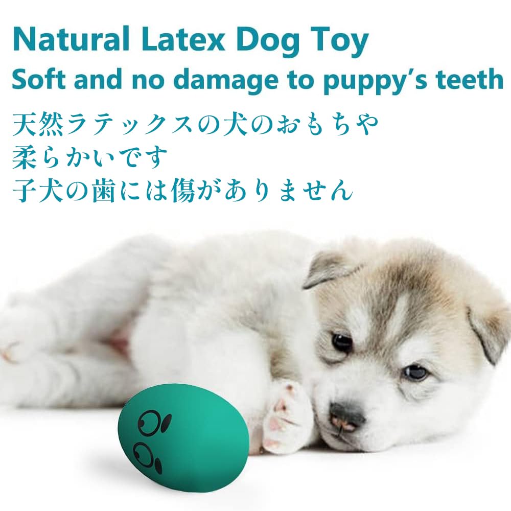 SCHITEC Dog Squeaky Chew Stress Lack of Suitable for Puppies and Small Dogs Set of Toys, Balls, Toys, Relief, Exercise, Egg-Shaped, (Diameter 4.4cm)