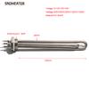 SNDHEATER 12V 24V 36V 48V Water Immersion Heater Low Voltage G1 1/4" DN25 1Inch Thread Induction Heating Tube 304SUS 300W-1.5KW
