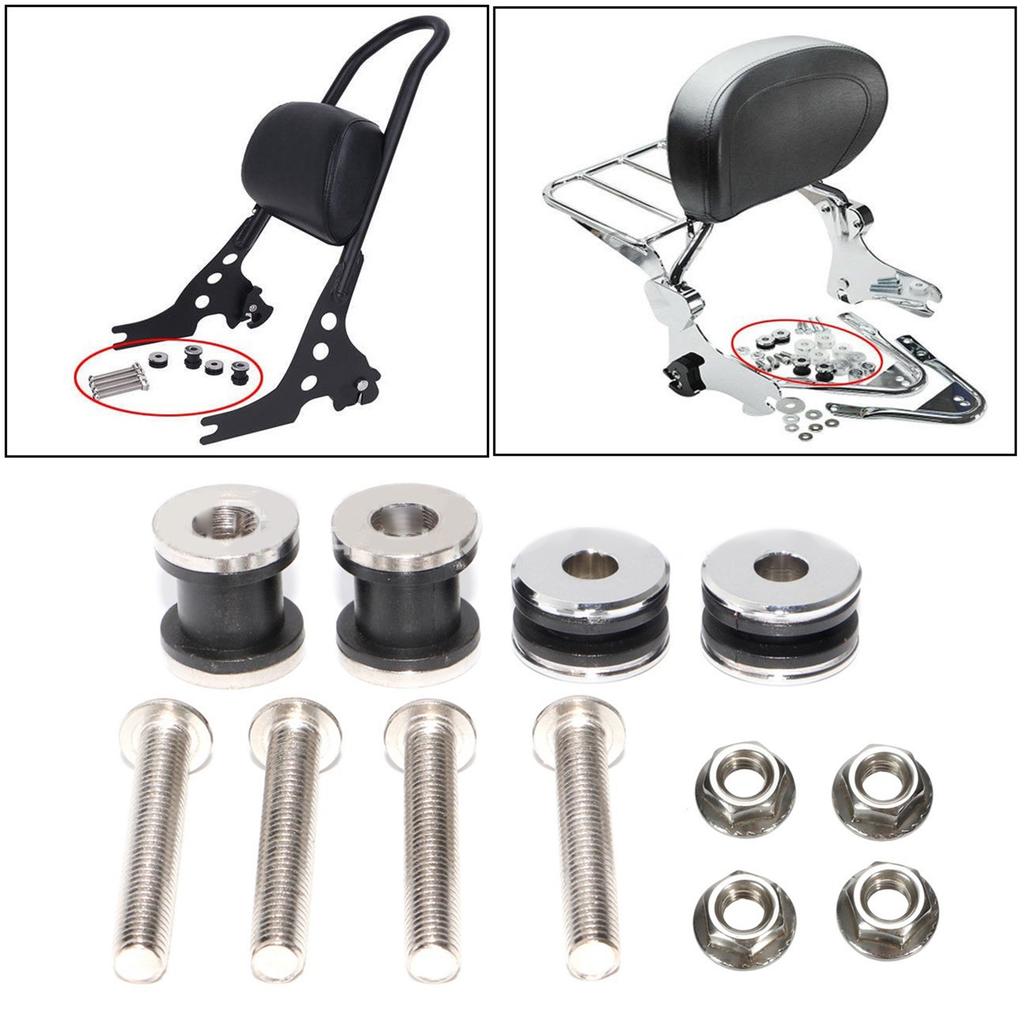 Universal Motorcycle Backrest Bolts Mounting Hardware Rustproof No Tool Required For XL883 XL1200 Corrosion Proof Design