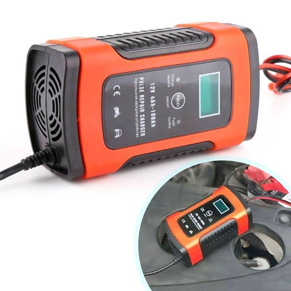 12V Automatic Intelligent Pulse Repair Battery Charger LCD AGM Gel Wet   Acid Battery Charger