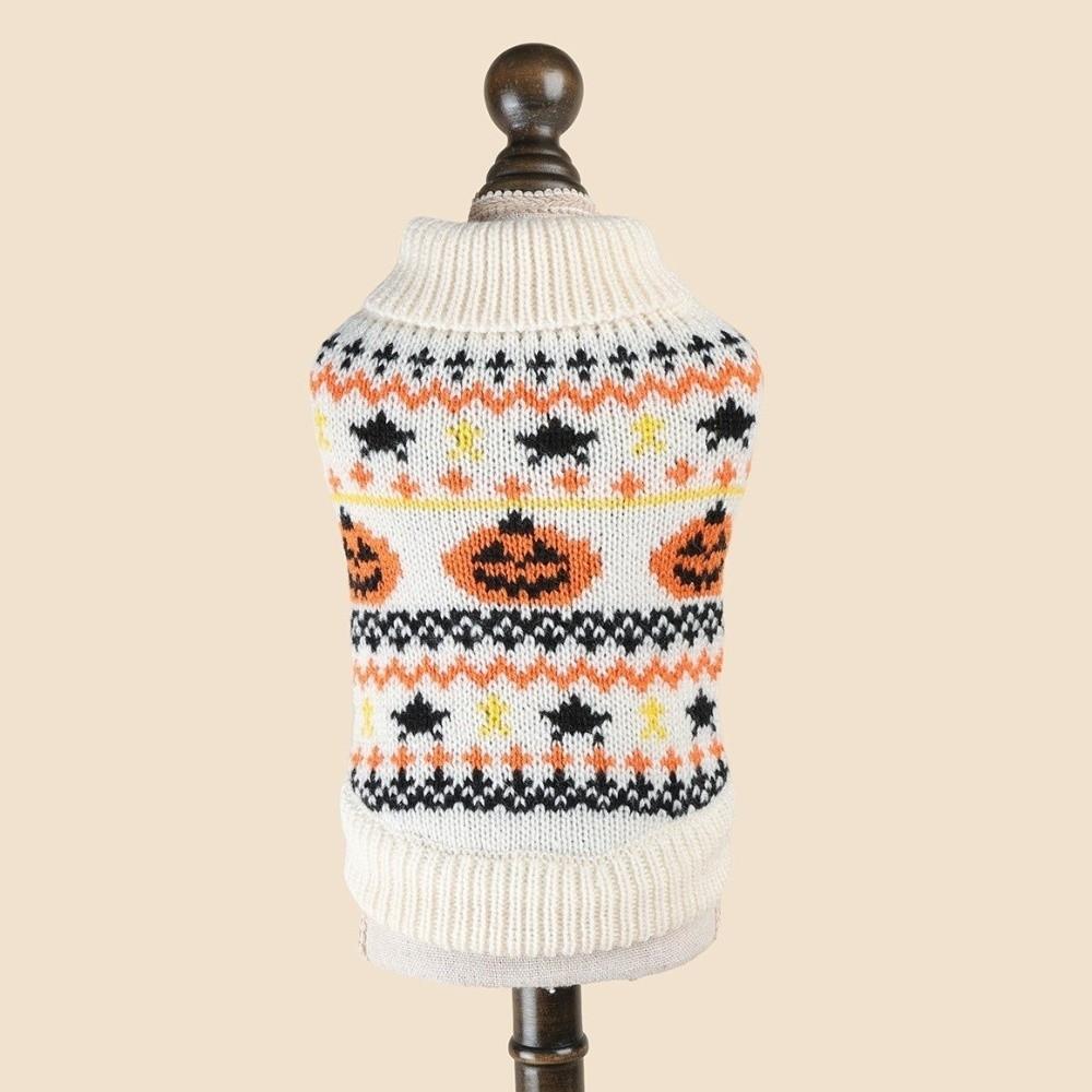 Knitwear Dog Pumpkin Pattern Coat Warm Cat Turtleneck Sweater Knit Pullover  Holiday Clothes