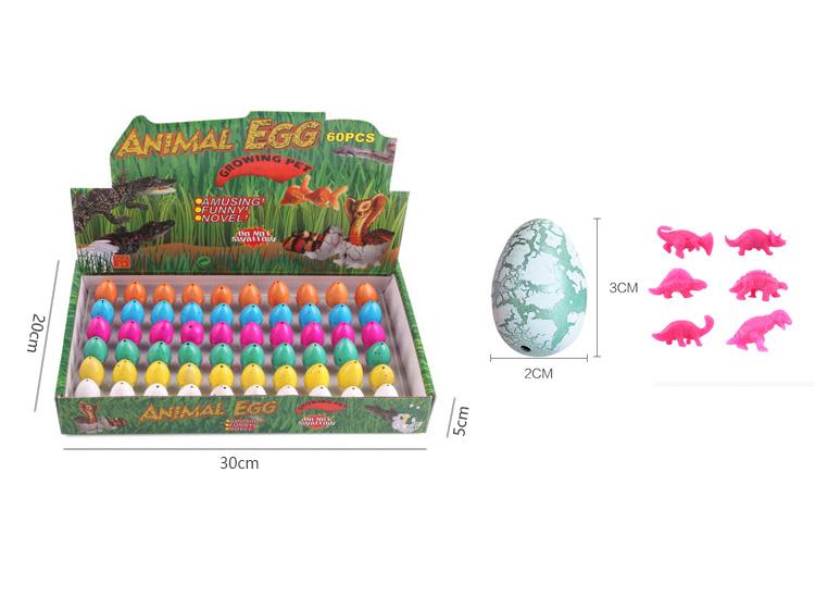 60 Pcs/Box Colorful Magic Hatching Grow Dinosaur Eggs Soak Water To Become Large Expansion Creative Funny Toys for Kids Gift