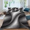 Visual Space Bedding Set Colorful Art Comforter Cover Rainbow Gradient Duvet Cover Optical Illusion Bedspread Cover Full King
