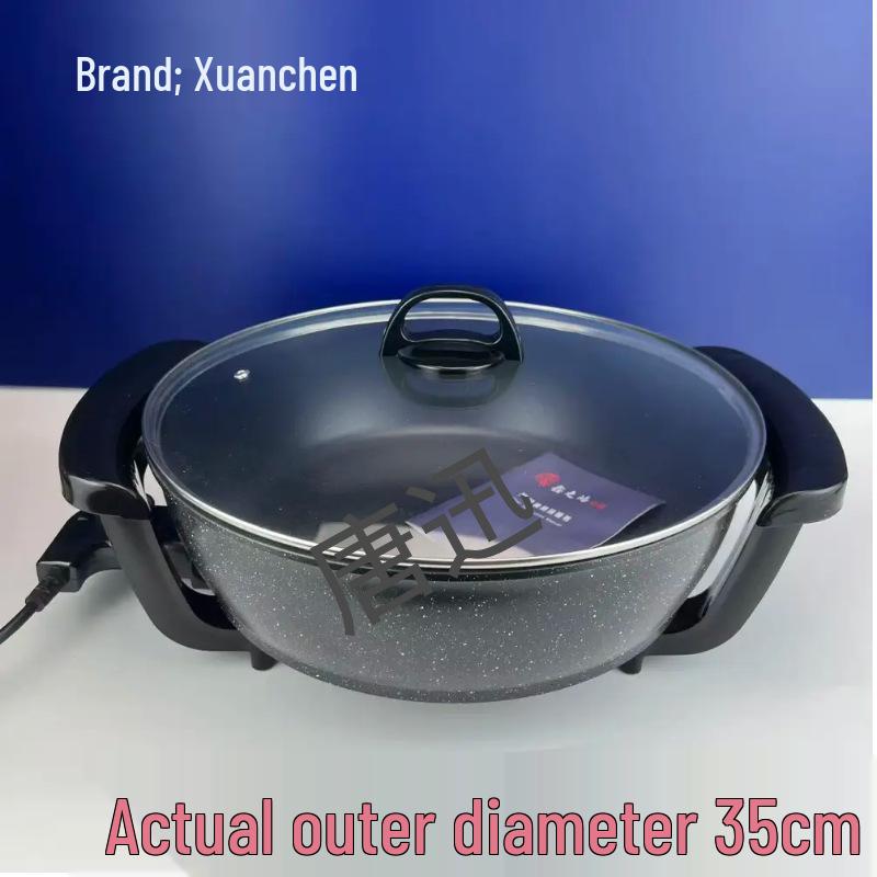 XuanChen 8L Non-stick Korean Style Electric Hot Pot & Stir-fry Pan for Home Use XuanChen