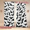 Set Of 2 Flat Printing Curtains Without Rod Halloween Bats Decoration Saint Patrick Is Day Holiday Digital Curtain Polyester