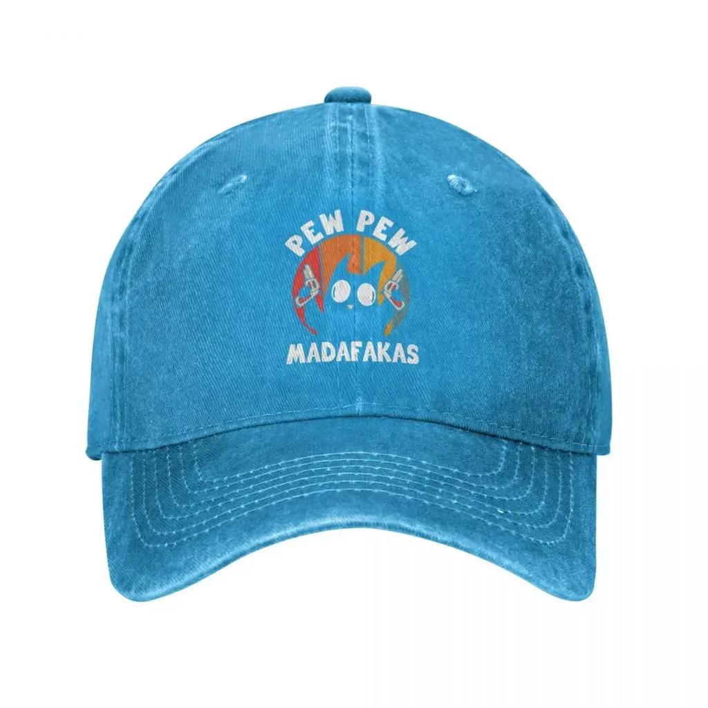 Unisex Cute Cat Pew Pew Madafakas Caps Outfits Baseball Cap Classic Headwear Funny Cats Dad Hat Adjustable