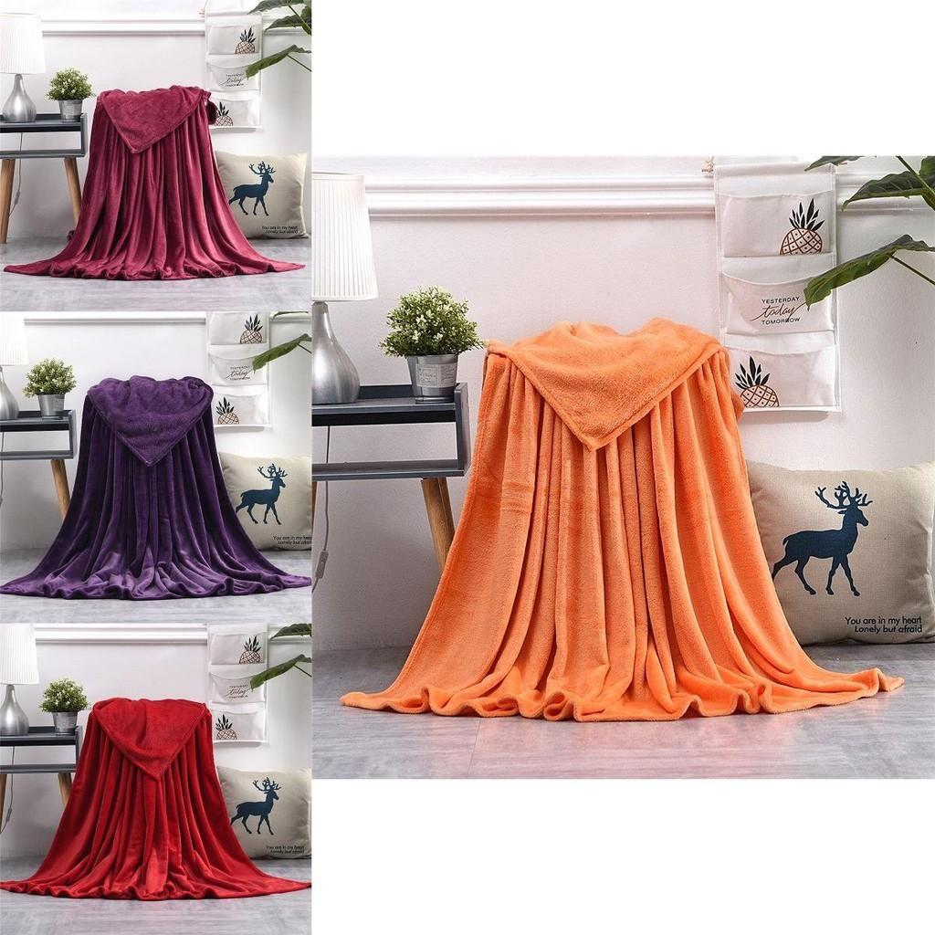 Weiche Warme 22 Einfarbige Flanell Plüsch Fleece Decke Ideal Für Gemütliche Nächte