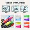 8 szt. Fluorescencyjne Markery Kredowe, Zmywalne na Mokro do Szkła, Tablic Czarnych i Powierzchni Nieporowatych, Zmywalne - Idealne dla Studentów