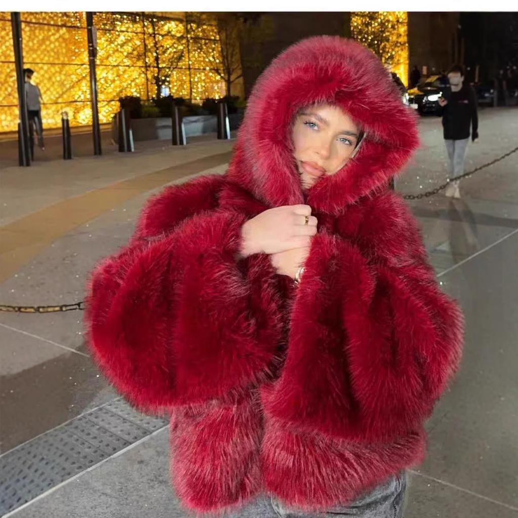 Neue Jacke aus Imitatfuchsfell Damenmode Kunstfell Herbst und Winter verdickt Mode Pelz Pelzoberteil