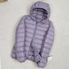 Autumn and Winter Women's Hooded Light Down Jacket Short Casual Light White Duck Down Jacket