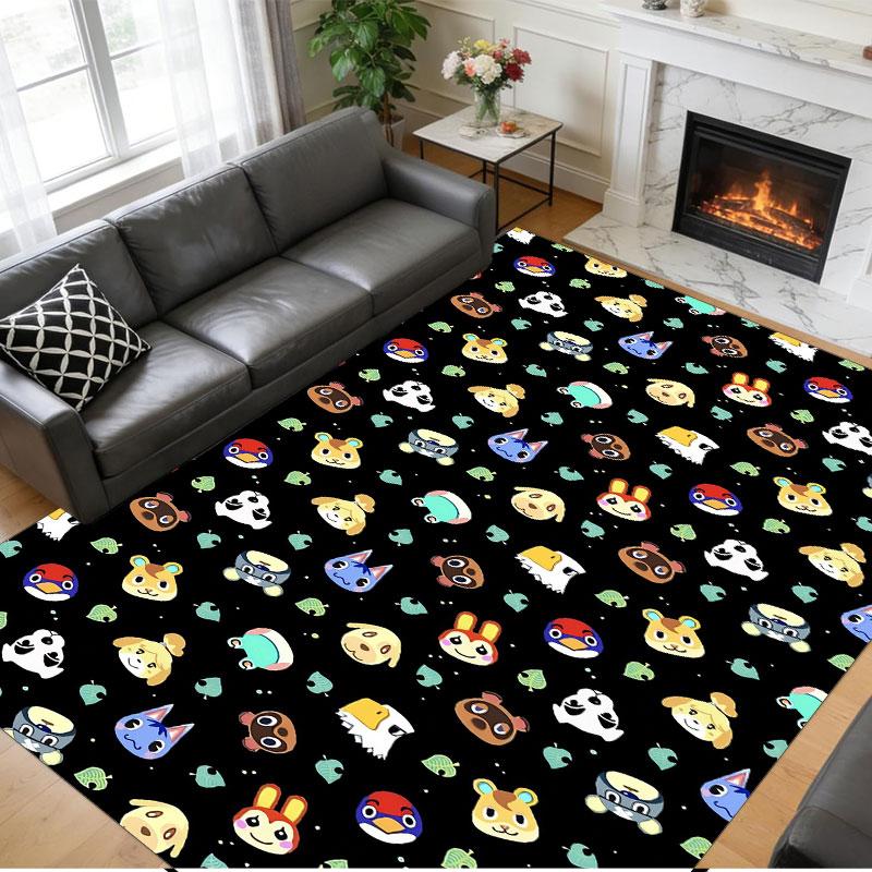 Crystal Velvet Rug Soft Non Slip Indoor Floor Mat Home DecorAnimal Crossing
