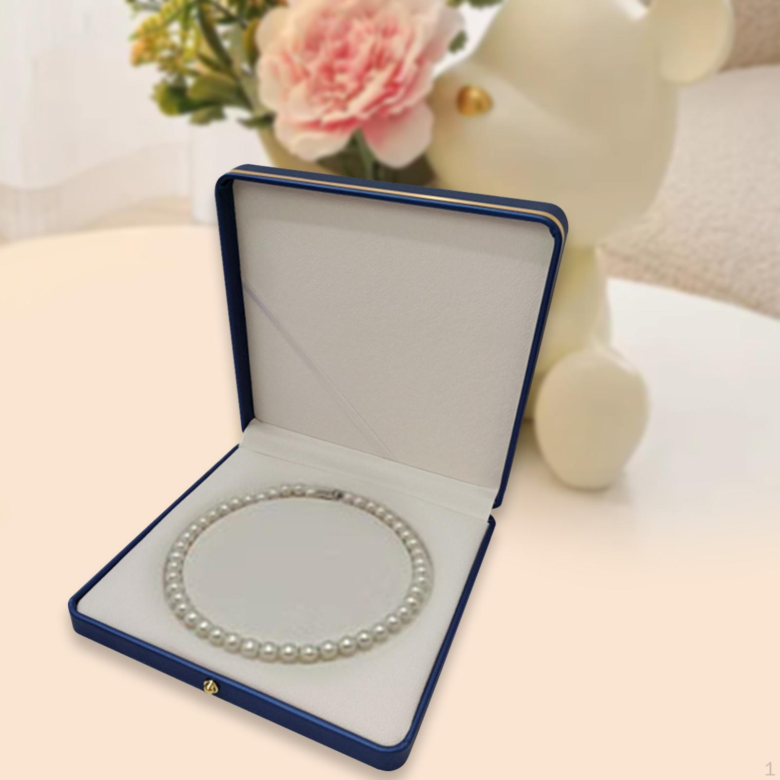 

Ожерелье, подарочная коробка для ювелирных изделий, роскошный браслет, универсальный бархатный держатель с крышкой синий
