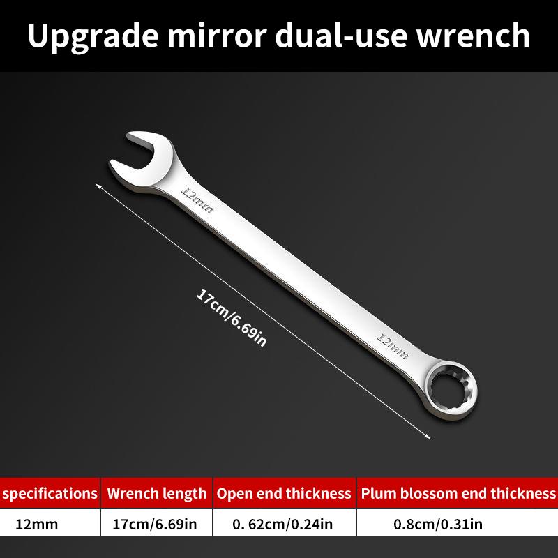 Adjustable Wrench Set, Metric Spanner, Open End & Combination Wrench for Auto & Bicycle Repair