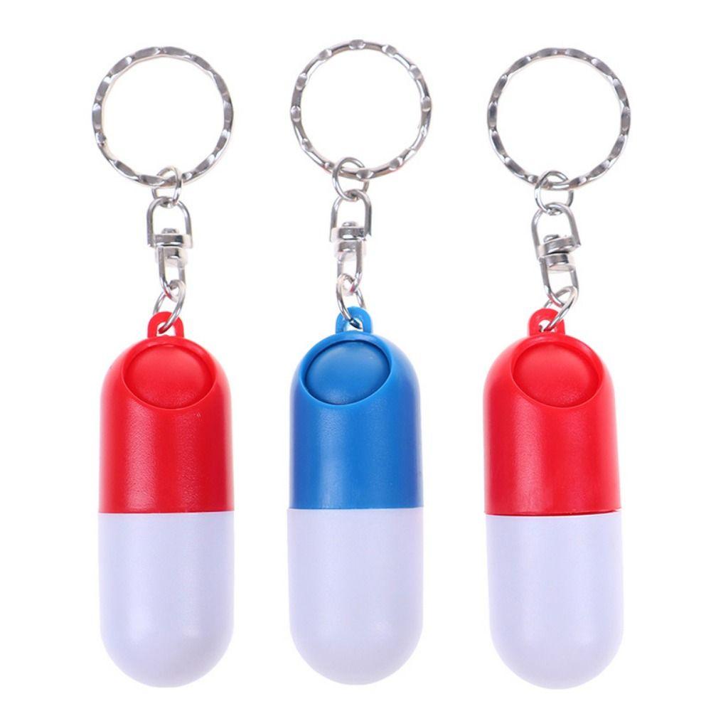 Capsule Shaped Travel Pill Box Key Chain Drug Container Keychain  Medicine Storage