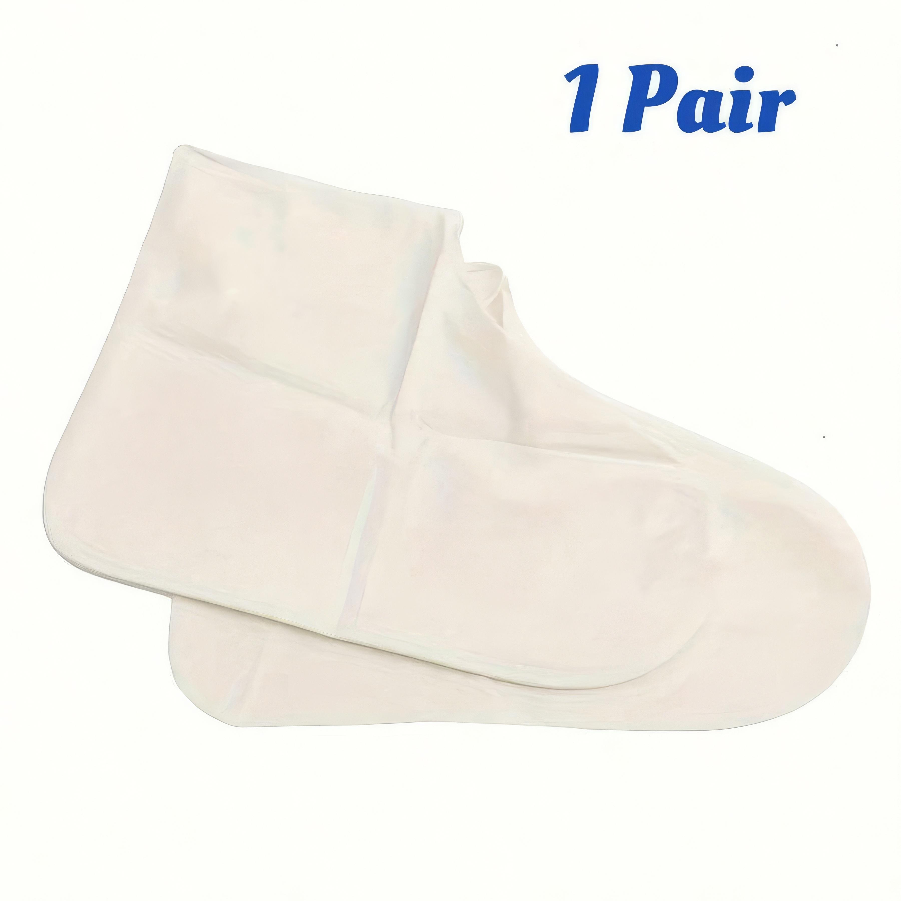 1 Pair Latex Rain Boots Waterproof Shoe Cover White, Rain Shoe Cover, All Day Comfortable Elastic Fit, Unisex Shoe Cover One Size