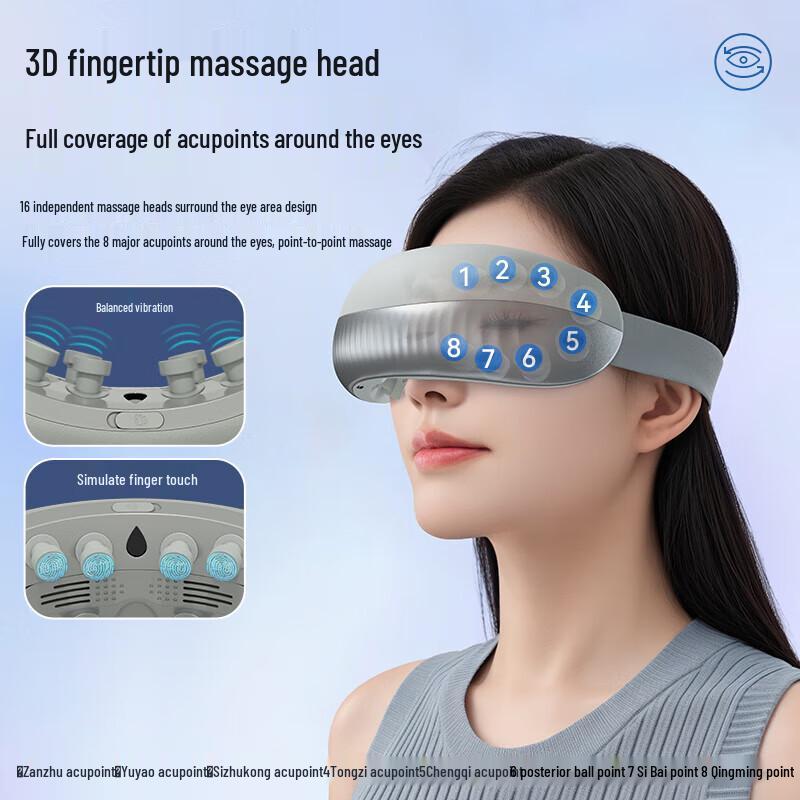 AUX Smart Eye Massager with Heat and Bluetooth CN plug (adapter included)