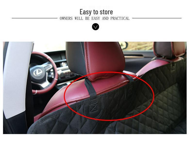Waterproof & Dirt-Resistant Pet Car Seat Cover for Cats & Dogs - Thickened, Durable Back Seat Mat