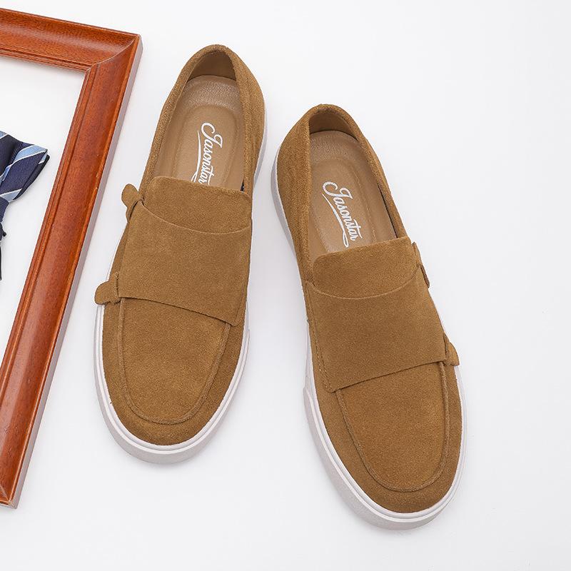 New retro men's versatile sneakers casual Mengke board shoes genuine leather soft-soled shoes loafers large size men's shoes