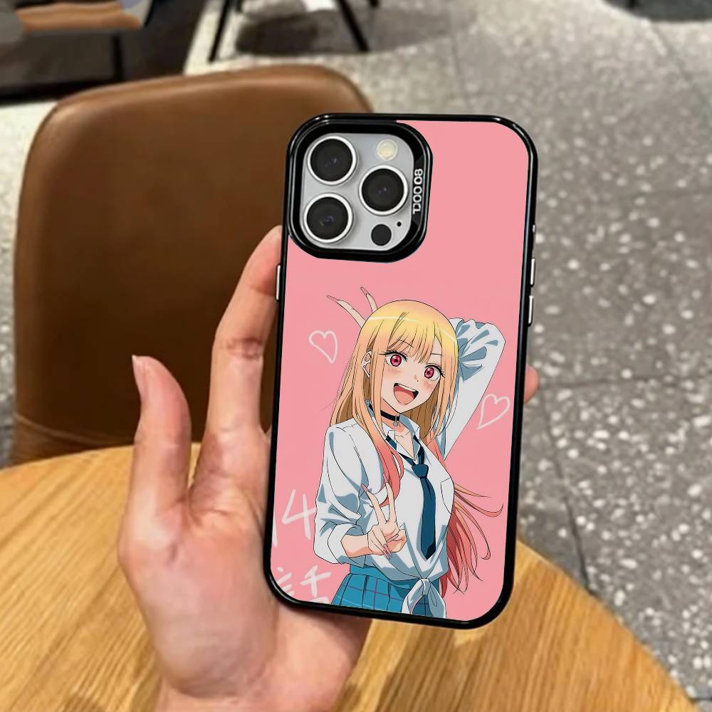 M-Marin Kitagawa Phone Case For iPhone17,16,15,14,13,12,11 Plus,Pro Max Colored Silver Plated Inside Cover