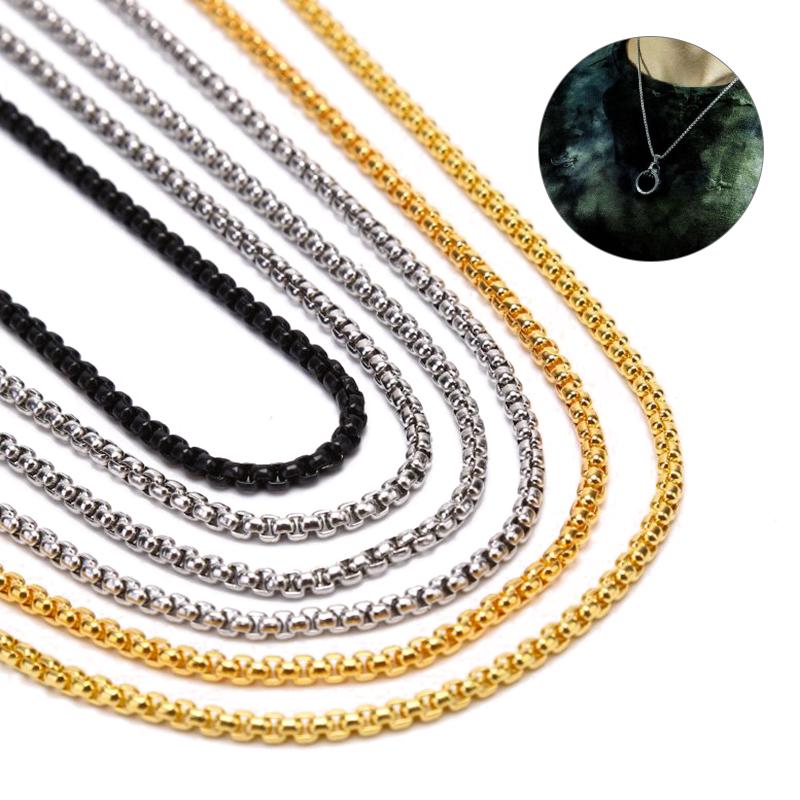 3Mm Stainless Steel Keel Chain Necklace Men Women Necklace Jewelry Gift