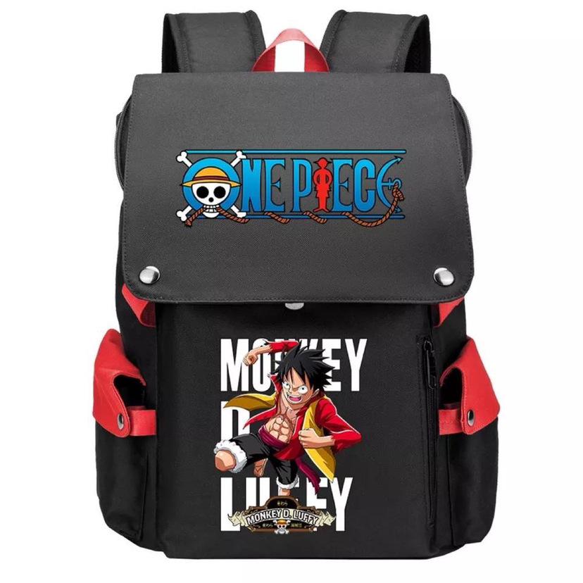 One Piece Luffy Anime Backpack: Large Capacity for Boys and Students (Elementary To High School), Korean Style