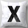 Marble Letter Print Pillowcase Decorative Pillow Sofa Cushion Cover Home Decor Pillowcase