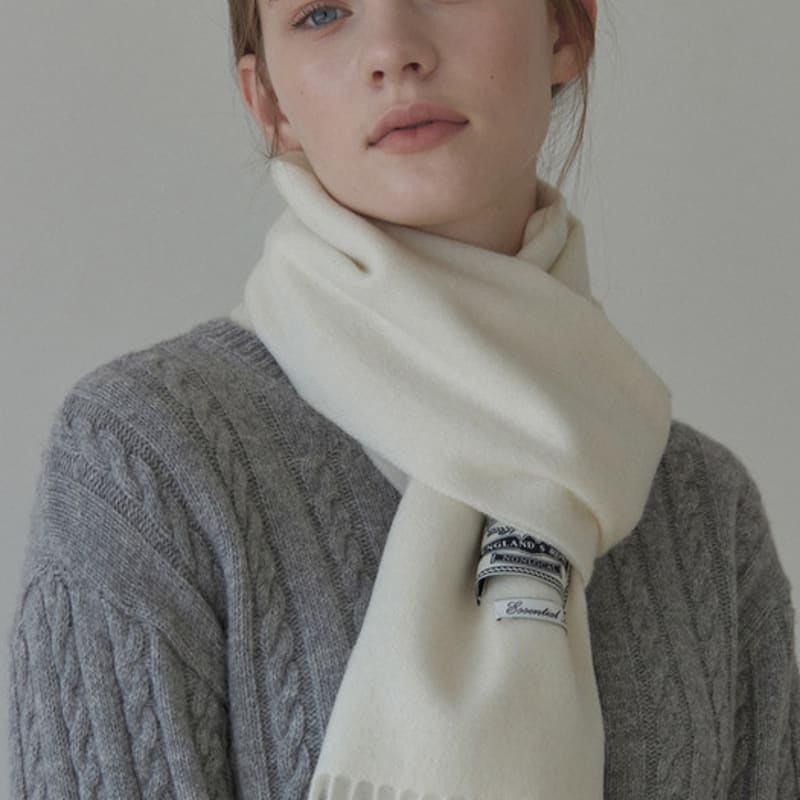 NONLOCAL Täglicher Wollschal - Elfenbein