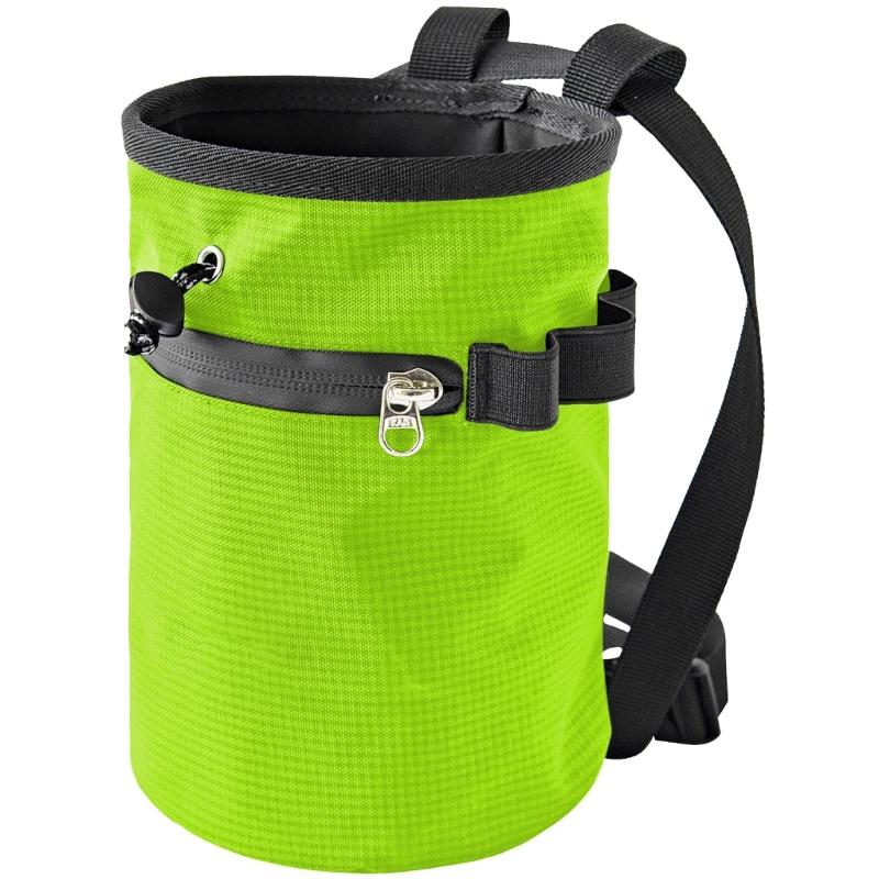 Bouldering Chalk Bucket  & Zippers Pockets Rock Climbing Chalk Bag Magnesia Pouches Nonslip Chalk Bag Easy Use