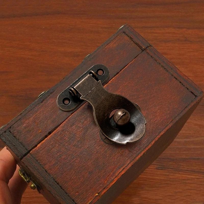 10Pcs Furniture Buckle Clasp Lock Vintage Decorative Latches Hasp Zincs Alloy Hasp Clasp Latches Decorative Lock Buckle