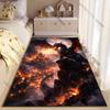 Dragon destruction fire chaos city carpet Yoga living room room decor children's crawling mat doormat area rug games mat