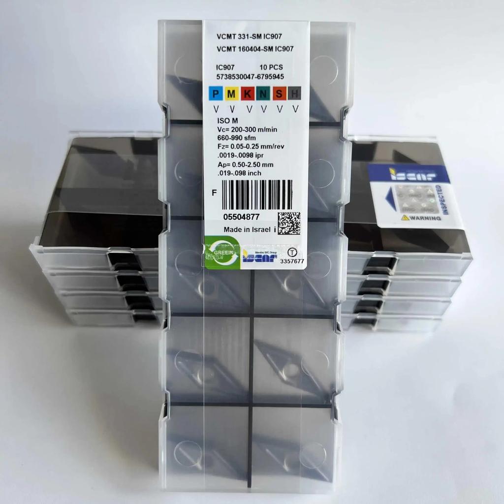 ISCAR / VCMT160404-SM IC907 /Industrial indexable carbide inserts 10 Pcs