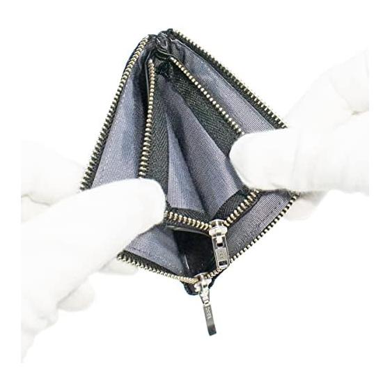 Inden-ya Coin Purse F Small Coin Purse 08 Deer Leather Navy X Black Lacquer Gourd Pattern 1008-04-007 Deer Leather Navy X Black Lacquer Gourd