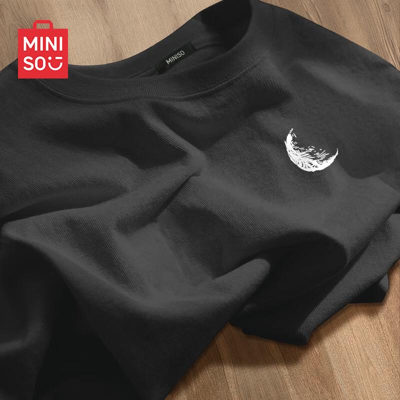 

MINISO Мужская футболка из чистого хлопка с коротким рукавом 3XL