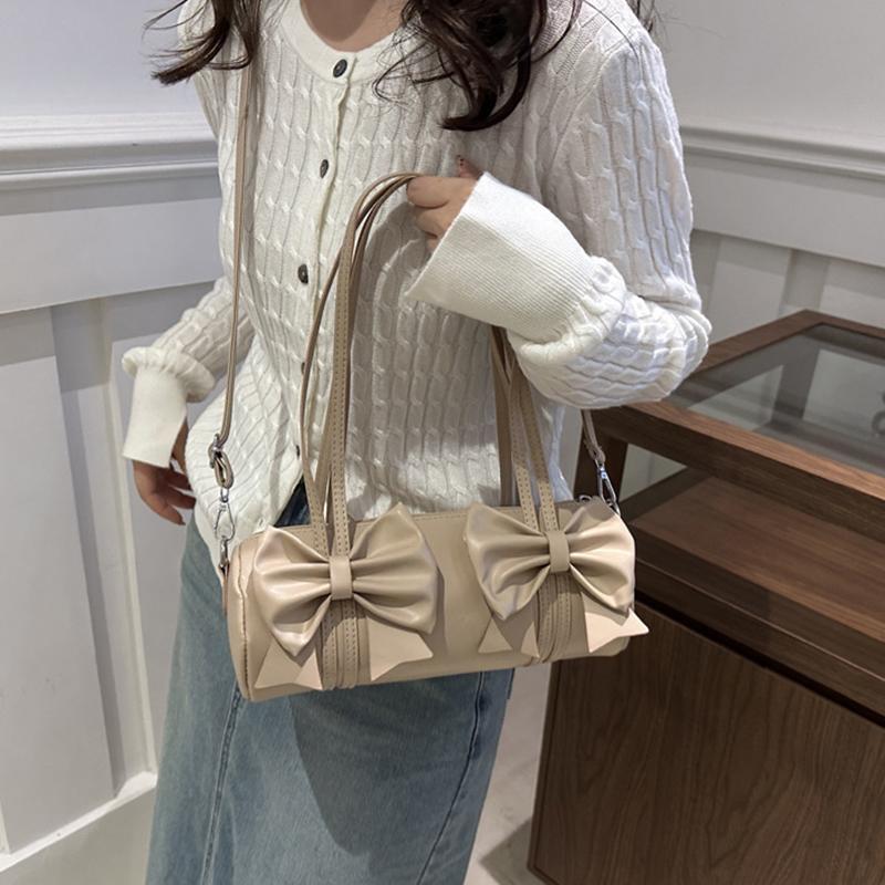 Yogodlns New Model Features Niche High-end Underarm Bag Trendy Bow Design Fashionable Women's Pillow Bag, and A Crossbody Handbag