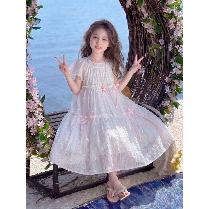Girls Fashionable and Sweet Dress - Summer Children s Princess Dress 130