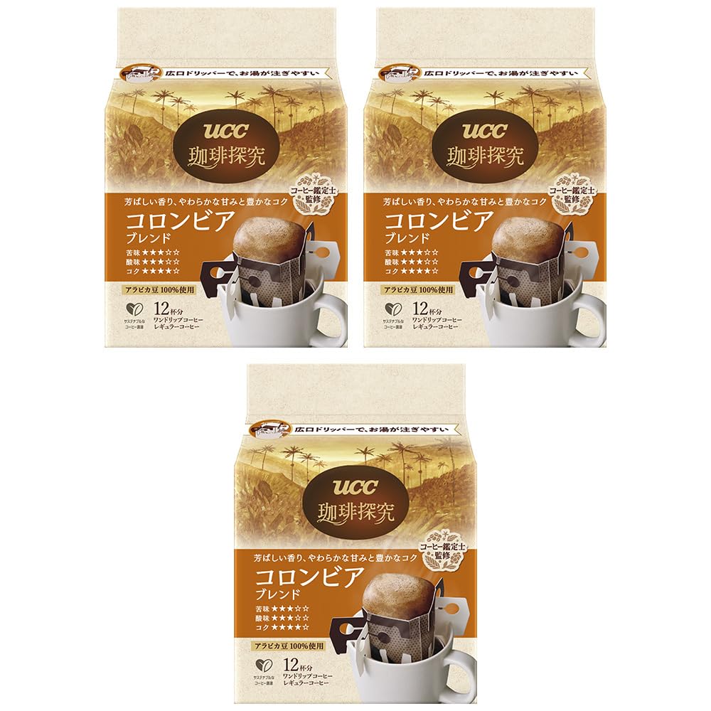 

Coffee Exploration Colombian 36 cups cups x 3 One-Drip Coffee, Blend, (12 bags)