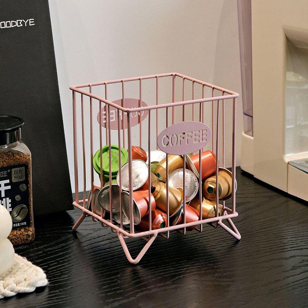 Durable Multicolor Coffee Pod Organizer Square Stationery Supplies Storage Rack Desk Organizer Storage Basket Home Decoration