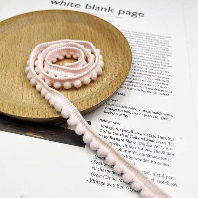 1cm bunte Pompon-Spitzenborte für DIY Quastenrock & Kleiderdekoration