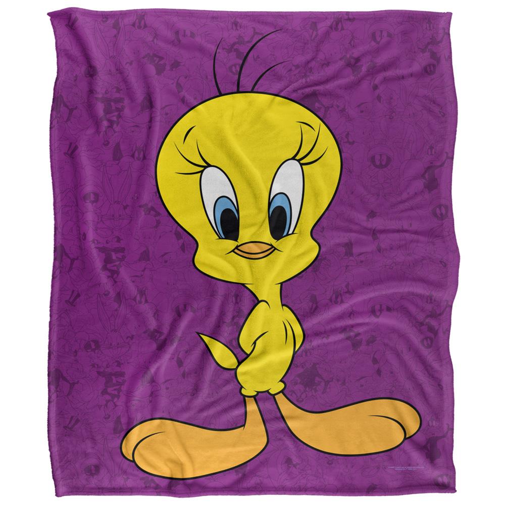 Looney Tunes Character Collage Tweety Blanket