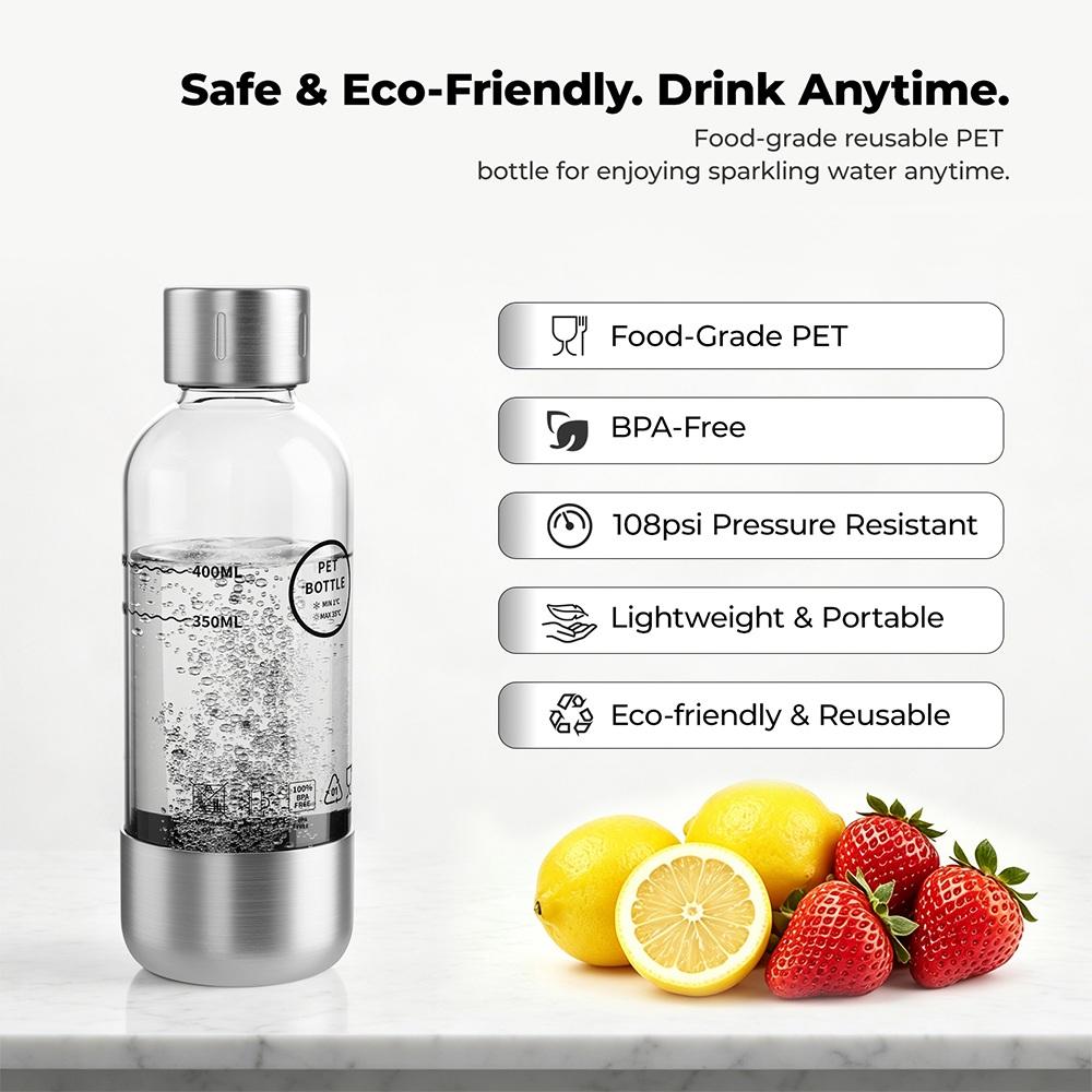 Hydrofast C300 RO Countertop Water Purifier, 6-Stage UV Filtration, Iced & Sparkling Water Dispenser – Free BUB01 Pet Bubble Bottle