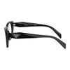 Prada Temple Logo Design Cat Eye Optical Frame Women's Black