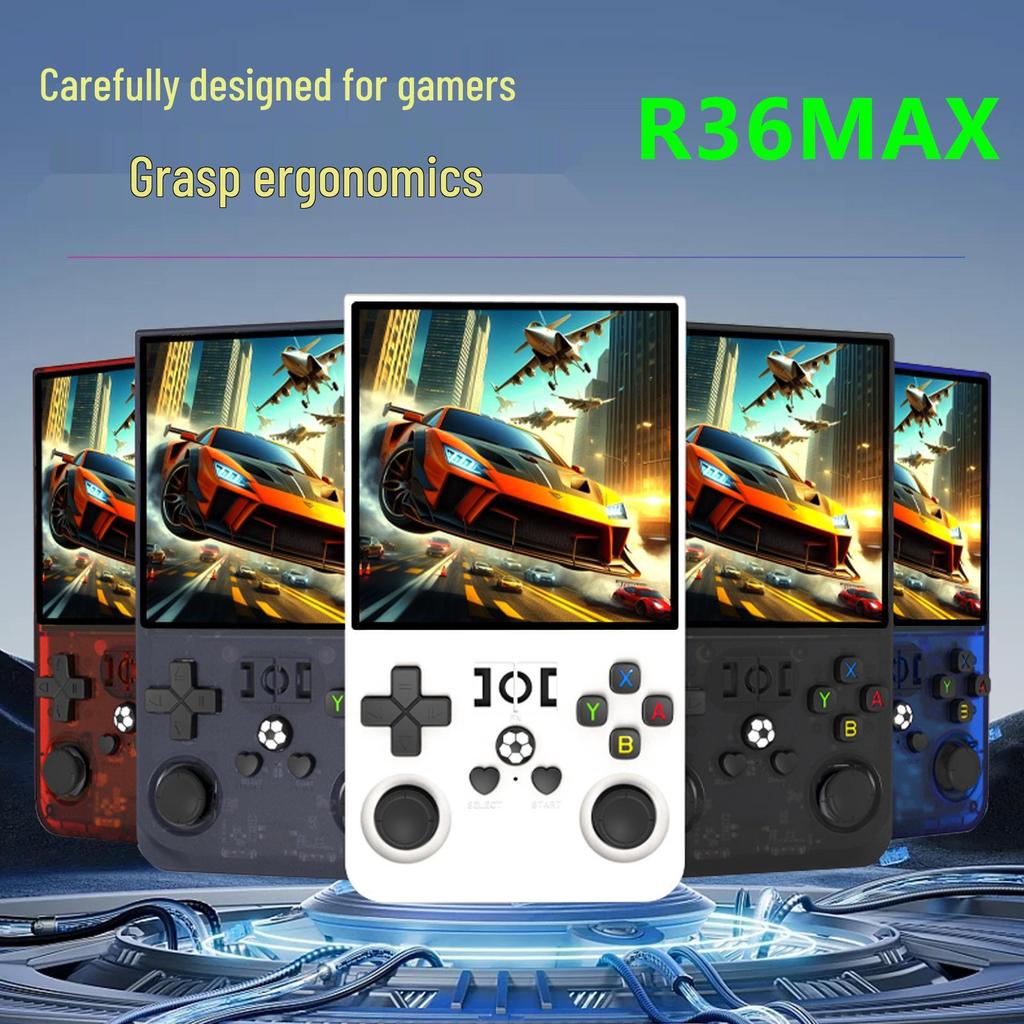R36sMAX Handheld Game Console: 4.0-inch HD Screen, Dual Joystick, Retro Arcade Style