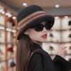 Retro Winter Hat Wool Basin Hat Casual Bucket Hat  for Women