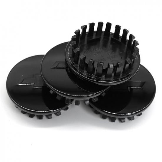 4PCS 66mm Black Bow Tie Wheel Center Hub Caps For Traverse Colorado Blazer