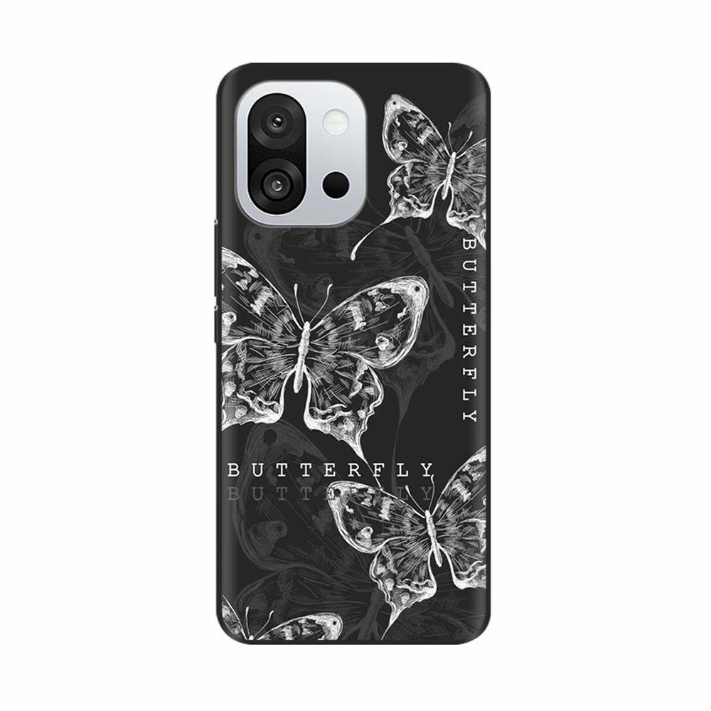 For OnePlus 13T 5G Phone Case Butterfly Liquid Silicon Full Protection Back Cover for OnePlus 13 T OnePlus13T PKX110 Couple Gift