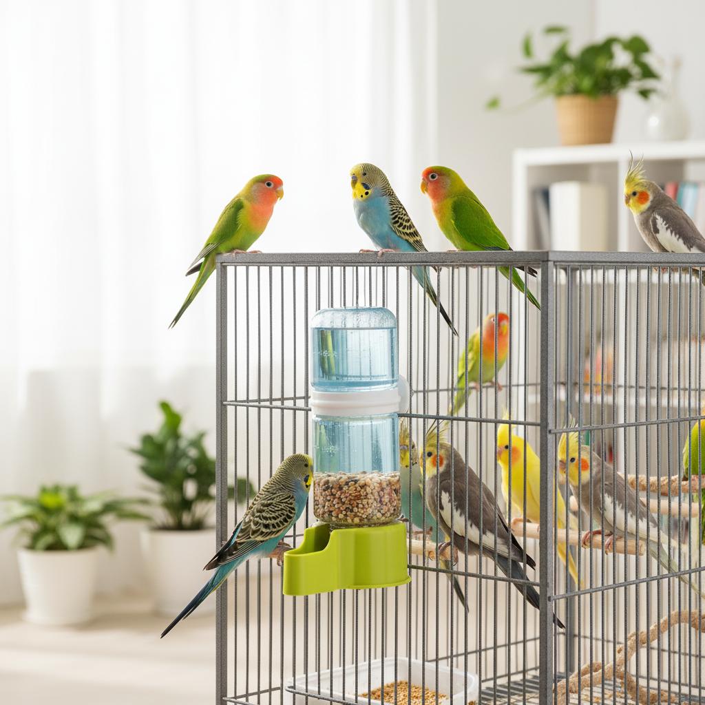 Bird Water Feeder For Parrot Budgie Cockatiel Lovebird Universal Pet Drinking Bottle With Leak Proof Design And Easy Install